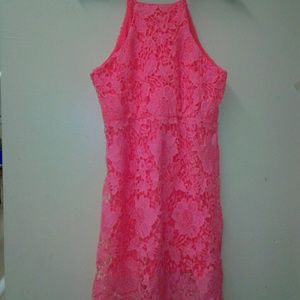 Acemi Neon Orange Lace Size Large Dress